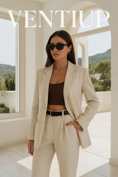 Aria Ham Keten Ceket & Pantolon Takım