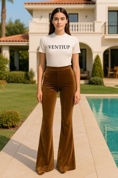 Mila Yüksek Bel Flare Fit Pantolon – Tarçın